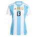 Argentina Cristian Romero #13 Replica Home Shirt Ladies Copa America 2024 Short Sleeve